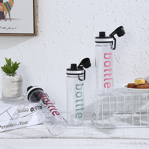 Botella de Agua de Plástico Transparente con Tapa de Rosca, Libre de BPA, Diseño Minimalista Ecológico para Correr, Acampar, Viajar, Uso Deportivo para Adultos - Product Image 5
