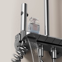Ensemble de douche piano 4 fonctions avec système de pluie et jet de pulvérisation pour salle de bain