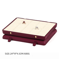 Organisateur en bois plateau en cuir électrique, petit organiseur de rangement en velours acrylique rose en daim, rangement en bois pour bijoux, plateau avec couvercle