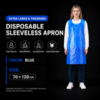 Tablier jetable extra large en PE imperméable et résistant à l'huile pour salon, cuisine et nettoyage domestique