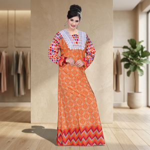 Caftán Maxi Hecho a Mano 100% Algodón, Tie Dye, Estilo Boho Marroquí, Talla Grande, Transpirable, Traje de Baño para Adultos, Personalizable - Product Image 2