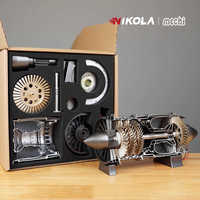 Modèle d'assemblage de moteur d'avion de chasse moderne Nikolatoy ornements Design abstrait en métal pour les occasions d'anniversaire