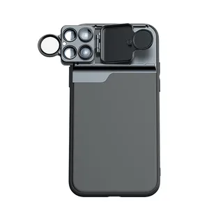 IBOOLO 스마트 폰 가제트 2022 5 in 1 렌즈 키트 CPL 필터 어안 망원 매크로 카메라 렌즈 케이스 아이폰 14 Pro Max