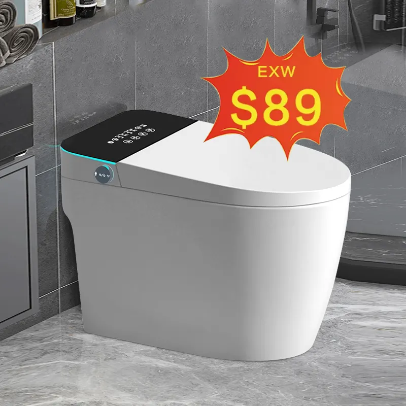 Lusso bagno moderno a pavimento sifone elettrico in ceramica Bidet casa Smart WC WC automatico intelligente WC WC con serbatoio