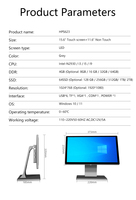 Terminal Punto de Venta con Pantalla Táctil Ultrafina de 15.6 Pulgadas, Software SDK, Dispositivo de Caja Registradora Todo en Uno, Sistema POS de Venta
