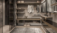 YK Armoire de chambre à coucher moderne Armoire à porte coulissante personnalisée Armoire de plain-pied Meubles de maison durables et verrouillables pour appartements