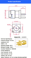 Adaptador de Conector RF de Cobre RP SMA SMA-KE/KWE/KHD, Hembra a Macho, para Montaje en PCB con Borde de Soldadura, Recto o en Ángulo Recto