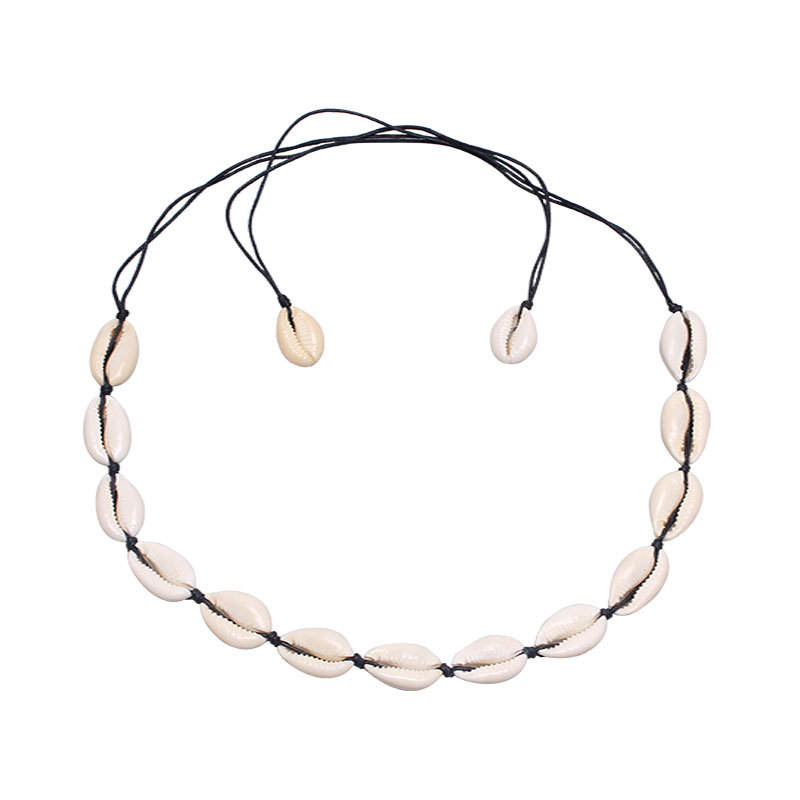 Black necklace with untying