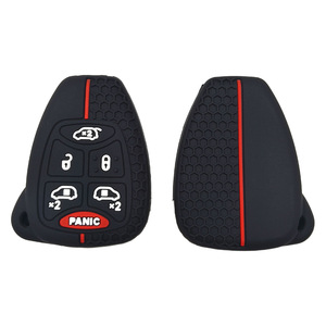Housse de clé de voiture en gel de silicone haut de gamme pour Chrysler avec motif nid d'abeille imprimé pour <span class=keywords><strong>Dodge</strong></span> Grand <span class=keywords><strong>Caravan</strong></span> et Journey - Product Image 2