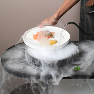 Dry Ice Personality Ceramic Artistic Smoke Seafood Sushi Sashimi I Fat Beef <b>Plate</b> Hotel Commercial <b>Plates</b> for Restaurants - Product Image 4