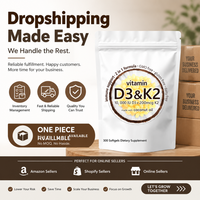Gélules de Vitamine D3 K2 MK7 à Marque Blanche, Force Maximale 10000 UI, Complément Alimentaire pour la Santé Osseuse et Immunitaire, Emballage Personnalisé