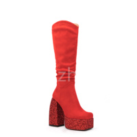 red bedazzled cowboy boots