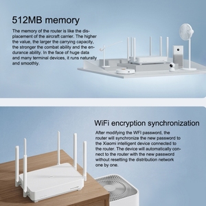 Para Xiaomi Redmi AX5400 <span class=keywords><strong>WiFi</strong></span> 6 <span class=keywords><strong>Router</strong></span> con 160MHz 4K QAM 2,4G Soporte de frecuencia y velocidad de datos LAN máxima de 1000Mbps - Product Image 3
