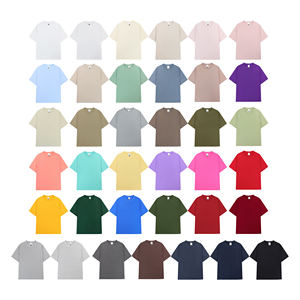 260G T-shirt épais en pur coton à double fil Collection été 38 couleurs - Product Image 4