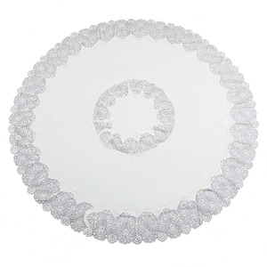 Sang trọng ánh sáng Kem satin jacad Bảng Ren hoa bảng vải phương Tây vòng tùy chỉnh độc quyền trắng ren sinh nhật đảng ăn uống - Product Image 5