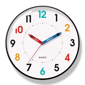 <span class=keywords><strong>Reloj</strong></span> <span class=keywords><strong>de</strong></span> Pared Analógico <span class=keywords><strong>de</strong></span> Cuarzo <span class=keywords><strong>de</strong></span> Plástico <span class=keywords><strong>de</strong></span> 12 Pulgadas, Silencioso, Educativo, Infantil, <span class=keywords><strong>de</strong></span> Colores, con Agujas, Personalizable para Niños - Product Image 2