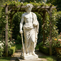 Statue classique de l'Apollon en marbre, sculpture élégante en marbre naturel de la mythologie grecque pour jardin de luxe
