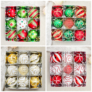 Decoraciones Navideñas, Bolas de Plástico <span class=keywords><strong>Transparente</strong></span> de <span class=keywords><strong>8</strong></span> <span class=keywords><strong>cm</strong></span>, Adornos Pintados para Árbol de Navidad, Diseño de Anciano - Product Image 4