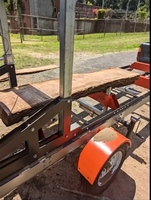 Scierie à Ruban Portable Huike avec Moteur à Essence Certifié CE, Capacité de Coupe Bois 26" 31", Modèle Manuel Type Farmset Lucas Mill, 4 Pièces, Vitesse de Coupe du Bois 17 M/Min