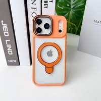 Étui magnétique multicolore pour iPhone 17 Pro Max avec support de raquette Étui translucide antichoc pour téléphone portable avec sensation de peau