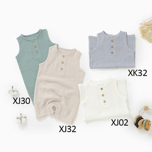 Musselin-Baby-Strampler |   100% Bio-Baumwolle Atmungsaktiver Baby-Strampler für den Sommer - Product Image 3