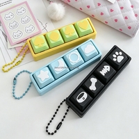 Porte-clés personnalisé en forme de touche de clavier, couleurs pastel, base en acrylique, fermoir métallique, vente en gros, cadeau promotionnel d'entreprise