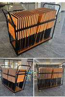 Ensemble bureau et chaise pliables en bois orange légers pour centres de formation, mobilier universitaire, bureau d'étudiant, chaise de salle de classe, table de classe