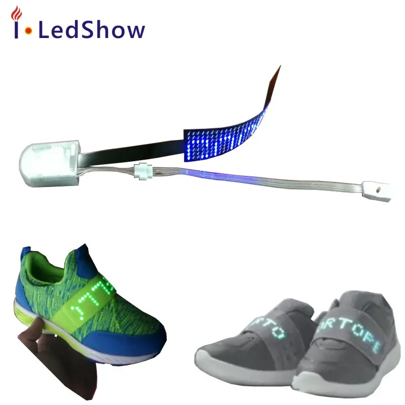 Iledshow — affichage LED Flexible, contrôle par application mobile via téléphone, affichage de messages pour casquette, chaussures, portefeuille de vêtements