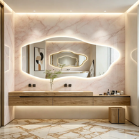 Vente directe d'usine de miroirs de salle de bain intelligents à LED haute stabilité, miroirs anti-buée à commande tactile, adaptés à l'utilisation en hôtel OEM ODM