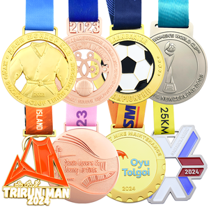 Médaille de compétition en métal cuivre argent or brillant personnalisé de haute qualité avec ruban - Product Image 4