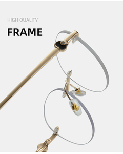 金属光学ガラスフレーム,新デザインリムレスガラスフレーム - Product Image 4