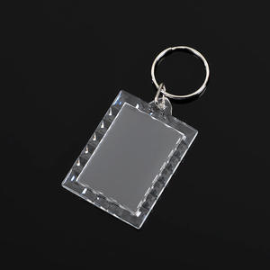 도매 승화 사진 앨범 키 체인 공백 사용자 정의 투명 아크릴 키 홀더 열쇠 고리 반지 - Product Image 4