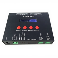 Contrôleur programmable par carte SD K-8000C DMX SPI pour éclairages LED RGB à pixels dans les parcs d'attractions, gradateurs d'éclairage de parc