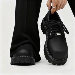 Nuevas <span class=keywords><strong>Botas</strong></span> Clásicas de Ante Sintético para Hombre, Estilo Italiano, Tallas 37-46, Color Negro, con Cordones, de Fabricante a Bajo Precio - Product Image 6