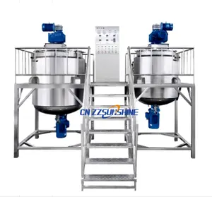 Máquina de aquecimento rotativa de líquidos profissional/máquina agitadora de cosméticos para equipamentos industriais/tanque de mistura rotativa de dupla camada
