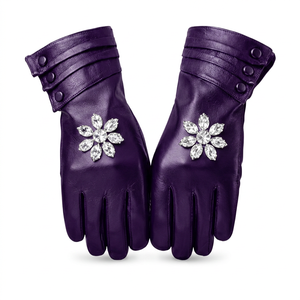 Gants longs en cuir souple de qualité supérieure, thermiques, compatibles écran tactile, pour femme, hiver, cyclisme, pêche, doublure en soie, chauds, pour la conduite quotidienne - Product Image 5