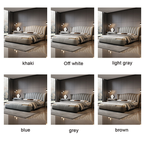 Oferta Especial <span class=keywords><strong>Camas</strong></span> Populares de Cuero Suave Tamaño King, Queen y Doble, Juego de <span class=keywords><strong>Muebles</strong></span> de Lujo Modernos para Dormitorio, Hogar y Hotel - Product Image 6