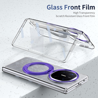 Funda Magnética Plegable con Soporte Giratorio de Aleación 360°, Antiamarilleo, Transparente, Protectora de PC, Diseño de Lujo, Impermeable para Teléfono