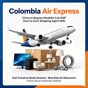 Transporte Aéreo Express <span class=keywords><strong>de</strong></span> China a Bogotá, Medellín, Cali, <span class=keywords><strong>Colombia</strong></span>, Agente <span class=keywords><strong>de</strong></span> Envío Puerta a Puerta DDP, Agente ZHL, Tiempo <span class=keywords><strong>de</strong></span> Tránsito <span class=keywords><strong>de</strong></span> 5 a 10 Días, Sin Seguro - Product Image 1
