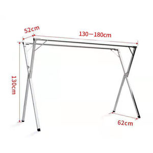 Trépied mobile à deux couches en métal rétractable et robuste à bas prix Support pour sèche-linge à double pôle Support pour sèche-linge - Product Image 3