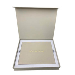 Álbum <span class=keywords><strong>de</strong></span> Fotos y Video <span class=keywords><strong>de</strong></span> Boda <span class=keywords><strong>de</strong></span> Lino - Almacenamiento <span class=keywords><strong>de</strong></span> Recuerdos 3 en 1 con Cubierta Personalizable para Recién Casados - Product Image 5