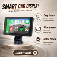 Monitor CarPlay con Pantalla Táctil LCD IPS de 7 Pulgadas, Cámara de Reversa, Optimizado para iPhone y Android, Mejora la Navegación y el Entretenimiento en el Automóvil