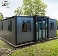 Maisons préfabriquées modulaires en conteneurs extensibles de 40 pieds et 20 pieds, personnalisation ODM OEM, maisons mobiles miniatures prêtes à être expédiées
