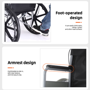 Fauteuil roulant manuel léger au prix le plus bas à vendre pour personnes âgées et handicapées - Product Image 2
