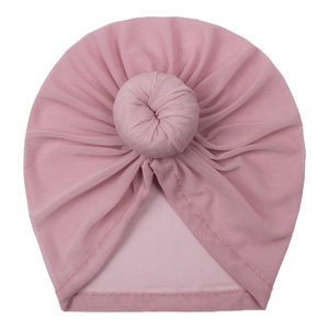 Nouveau Style européen et américain été coloré beignet bébé <span class=keywords><strong>Turban</strong></span> chapeau nouveau-né mignon <span class=keywords><strong>maille</strong></span> respirant doux bébé bonnets casquette - Product Image 5