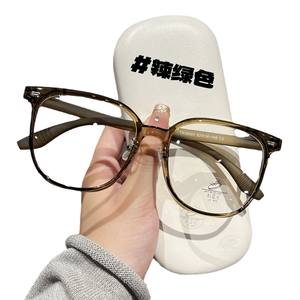 Montura de gafas ovaladas estilo coreano para mujer TR39001, lentes de PC con filtro de luz azul, montura completa, gafas para visión de cerca - Product Image 3