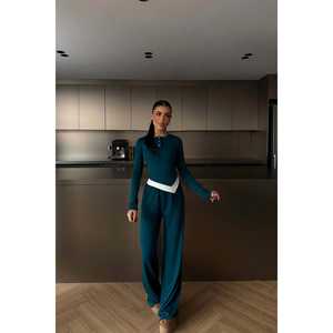 ชุดทีมสีเขียวน้ำมันของผู้หญิงชุดสีเขียวน้ำมันหรูหราและมีสไตล์สำหรับสุภาพสตรี - Product Image 3