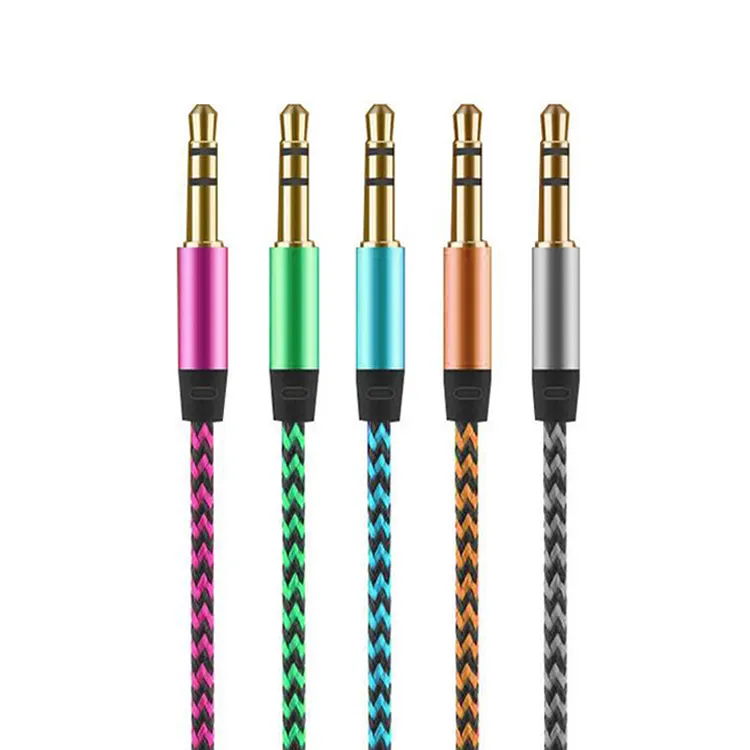 Braided AUX Cable Hi-Fi Sound Quality 3.5mm Auxiliary Audio Cable Male to Male AUX Cord for Car Home Stereos Speaker Headphone