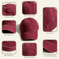 Grosir MY IL005 Topi Golf Unisex 6 Panel yang Dapat Disesuaikan, 6 Buah,  Kustom, Modis, Dewasa, Tanpa Struktur, Akrilik, Empat Warna Umum