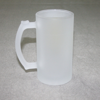Mug en verre givré transparent Topjlh de 16 oz pour sublimation, tasse à bière vierge, personnalisable par transfert thermique, cadeau pour boissons